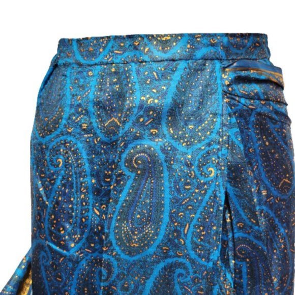 Blue Saree Pre Stitched Pre Pleated with GoldSparkly Accents-  NEW ! - Picture 9 of 12
